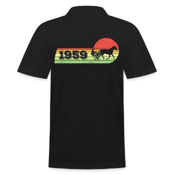 Cheval de trot né en 1959 Chevaux d’anniversaire - Polo Homme - noir - Dos - Kai (181cm)