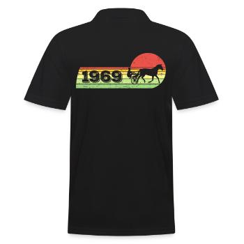 Cheval de trot né en 1969 Chevaux d’anniversaire - Polo Homme - noir - Dos - Kai (181cm)
