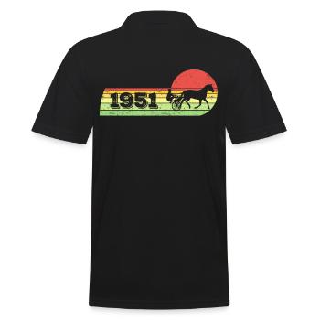 Cheval de trot né en 1951 Chevaux d’anniversaire - Polo Homme - noir - Dos - Kai (181cm)