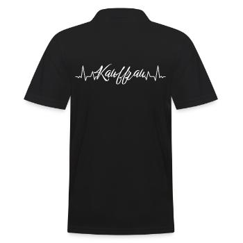 Einzelhändler Herzschlag Kauffrau - Männer Poloshirt - Schwarz - Hinten - Kai (181cm)