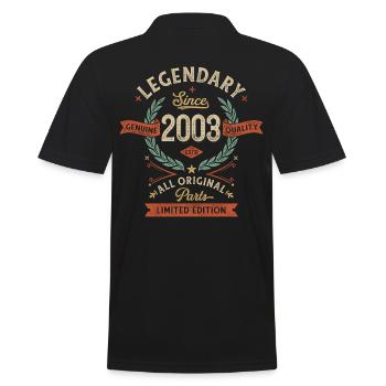 Legendary Since 2003, All Original Parts - Men's Polo Shirt - black - Back - Kai (181cm)