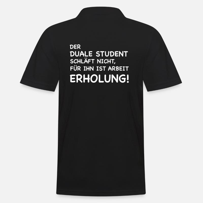 Dualer Student duales studium Hochschule - Männer Poloshirt - Schwarz