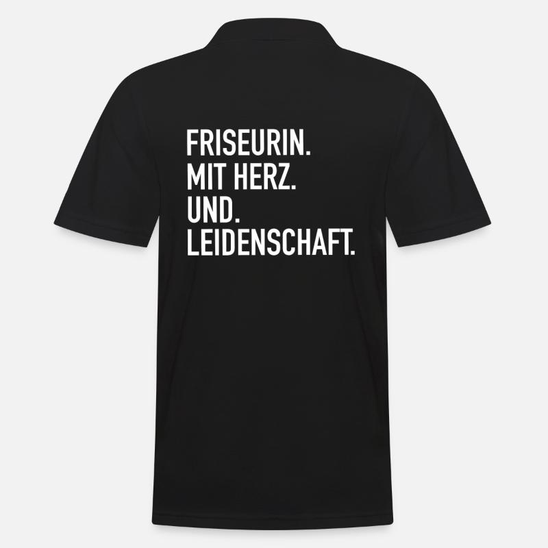Friseurin Geschenk - Männer Poloshirt - Schwarz