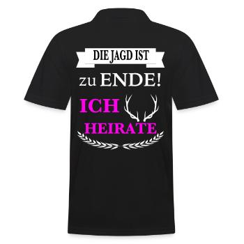 Hunter bachelorette party Bavière équipe cadeau - Polo Homme - noir - Dos - Kai (181cm)