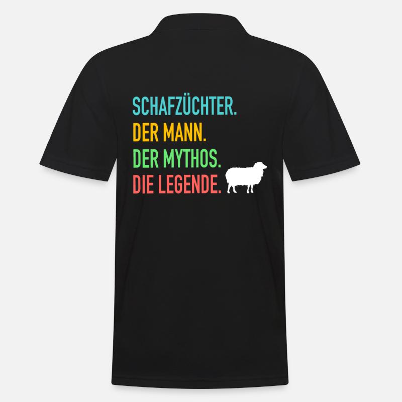 Schaf Schafe Hirte Schäfer Schafbesitzer Geschenk - Männer Poloshirt - Schwarz