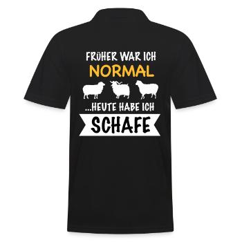 Schaf Schafe Hirte Schäfer Schafbesitzer Geschenk - Männer Poloshirt - Schwarz - Hinten - Kai (181cm)