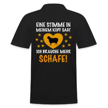 Schaf Schafe Hirte Schäfer Schafbesitzer Geschenk - Männer Poloshirt - Schwarz - Hinten - Kai (181cm)