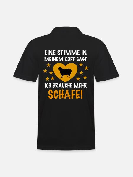 Schaf Schafe Hirte Schäfer Schafbesitzer Geschenk - Männer Poloshirt - Schwarz