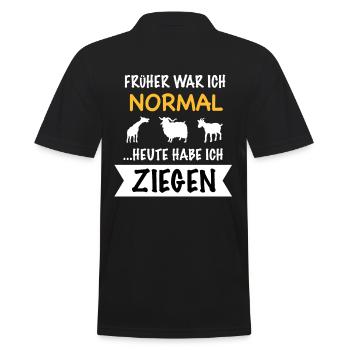 Ziege Ziegenbauer Ziegen lustige Geschenkidee - Männer Poloshirt - Schwarz - Hinten - Kai (181cm)