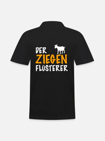 Ziegen Flüsterer - Männer Poloshirt - Schwarz