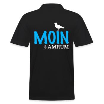 Amrum Ostsee Insel Design - Männer Poloshirt - Schwarz - Hinten - Kai (181cm)