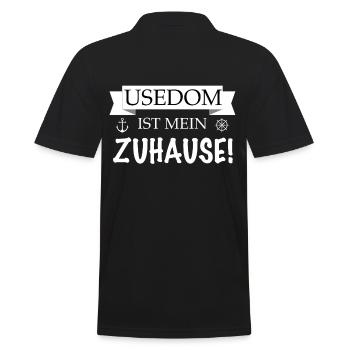 Usedom Ostsee Insel Design - Männer Poloshirt - Schwarz - Hinten - Kai (181cm)