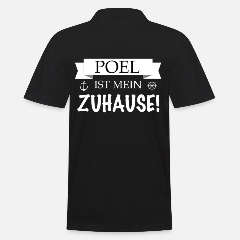Poel Ostsee Insel Design - Männer Poloshirt - Schwarz
