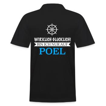 Poel Ostsee Insel Design - Männer Poloshirt - Schwarz - Hinten - Kai (181cm)