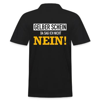 Krankgeschrieben Arbeitskollegen Geschenk - Männer Poloshirt - Schwarz - Hinten - Kai (181cm)
