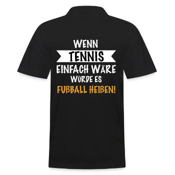 Wenn Tennis einfach wäre - Männer Poloshirt - Schwarz - Hinten - Kai (181cm)
