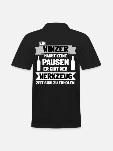 Winzer - Männer Poloshirt - Schwarz