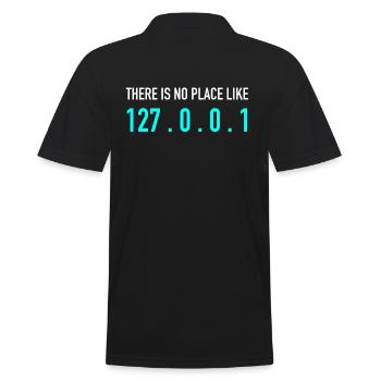 Il n'y a aucun endroit comme 127.0.0.1 - Polo Homme - noir - Dos - Kai (181cm)