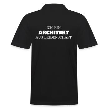 Ich bin Architekt - Männer Poloshirt - Schwarz - Hinten - Kai (181cm)