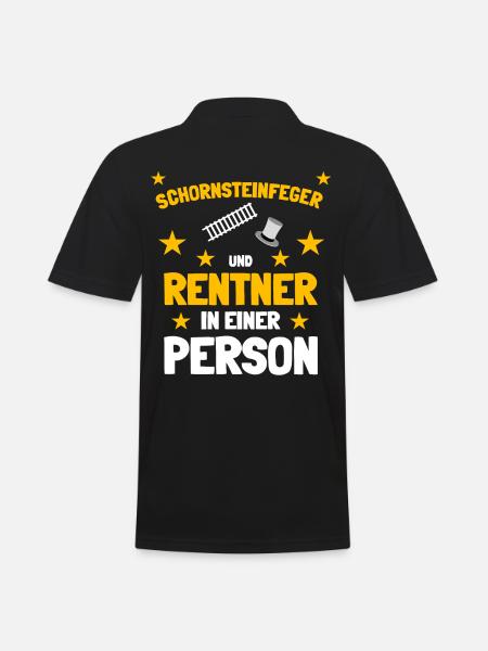 Schornsteinfeger und Rentner in einer Person - Männer Poloshirt - Schwarz