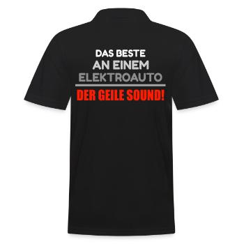 Das beste an einem Elektroauto - Männer Poloshirt - Schwarz - Hinten - Kai (181cm)