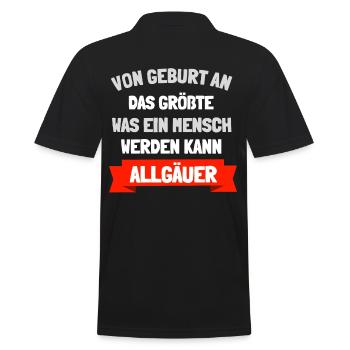 Lustige Allgäu Allgäuer Design - Männer Poloshirt - Schwarz - Hinten - Kai (181cm)