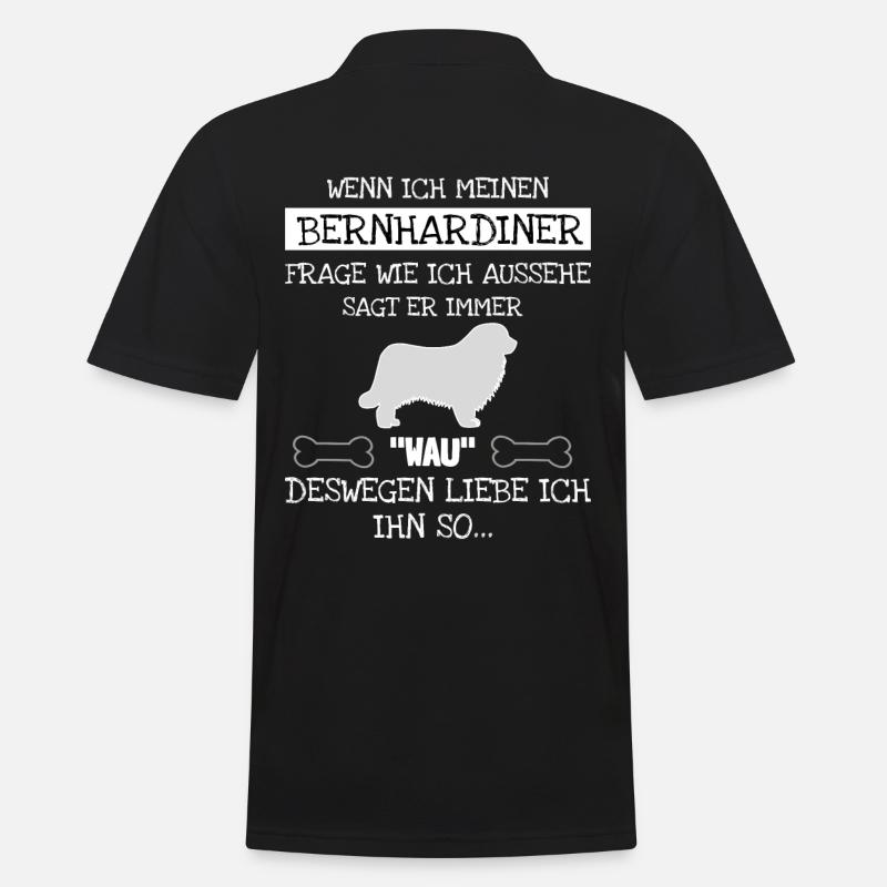 Bernhardiner - Männer Poloshirt - Schwarz