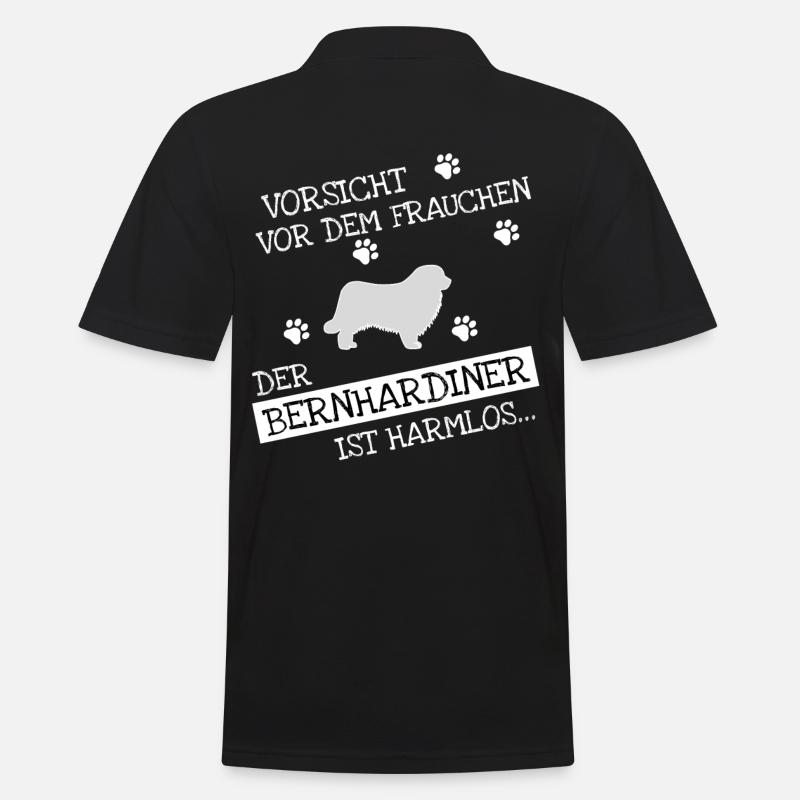 Besitzer eines Bernhardiner - Männer Poloshirt - Schwarz