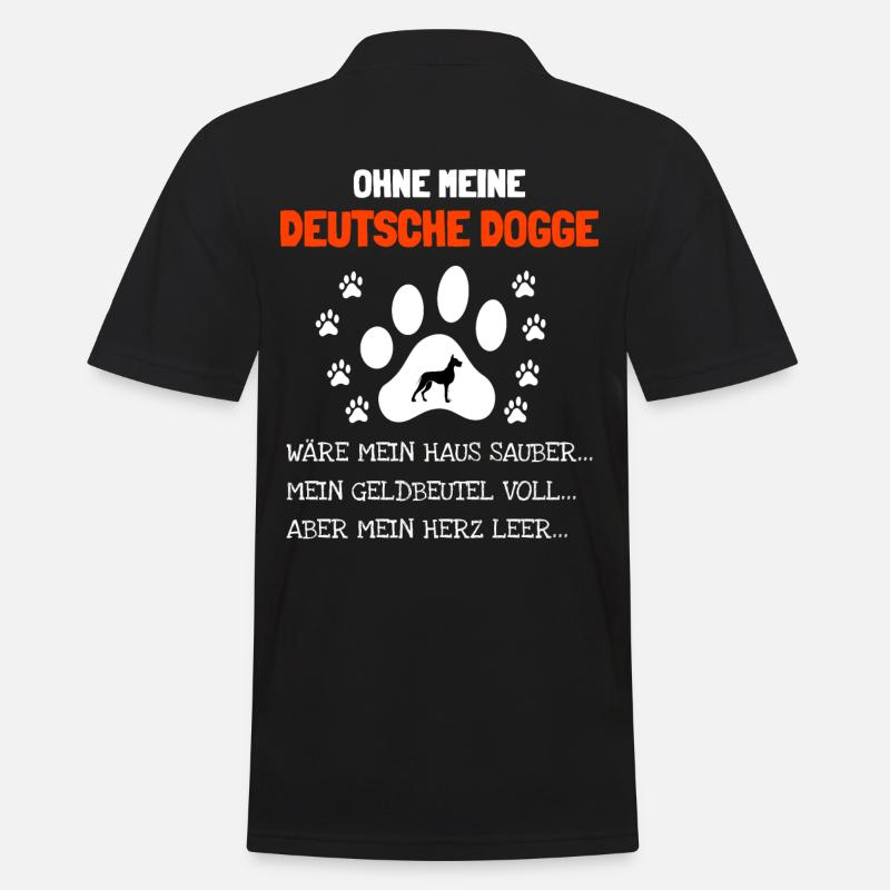 Deutsche Dogge Geschenkidee - Männer Poloshirt - Schwarz