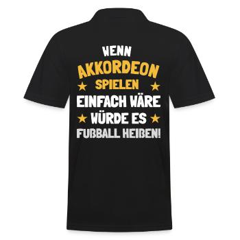 Lustige Akkordeon Sprüche - Männer Poloshirt - Schwarz - Hinten - Kai (181cm)