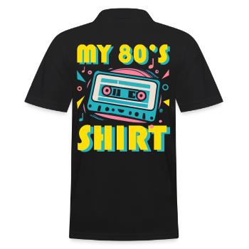 T shirt année 80 s - Polo Homme - noir - Dos - Kai (181cm)