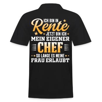 Ruhestand Renten Design für Rentner - Männer Poloshirt - Schwarz - Hinten - Kai (181cm)