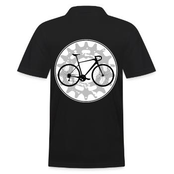 Rennrad Print für Rennradfahrer und Radsportler - Männer Poloshirt - Schwarz - Hinten - Kai (181cm)