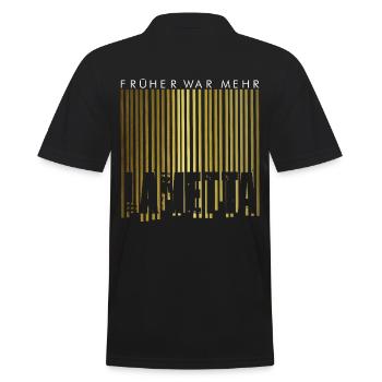 Früher war mehr Lametta - X-MAS Weihnaten T-Shirt - Männer Poloshirt - Schwarz - Hinten - Kai (181cm)
