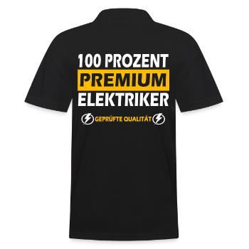 Electrician Electricity Electricity Occupation Gift - Men's Polo Shirt - black - Back - Kai (181cm)