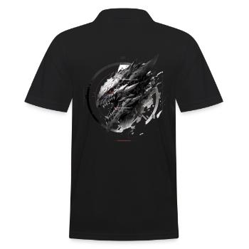 Mecha Tier Tiger Wolf Fuchs Drache Cyborg - Männer Poloshirt - Schwarz - Hinten - Kai (181cm)