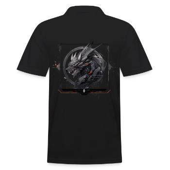 Mecha Tier Tiger Wolf Fuchs Drache Cyborg - Männer Poloshirt - Schwarz - Hinten - Kai (181cm)