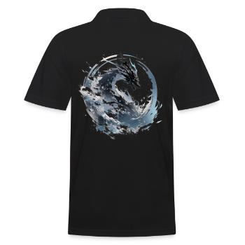 Mecha Tier Tiger Wolf Fuchs Pferd Cyborg - Männer Poloshirt - Schwarz - Hinten - Kai (181cm)