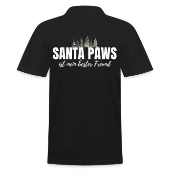 Dog Dogs Christmas - Funny Christmas Saying - Men's Polo Shirt - black - Back - Kai (181cm)