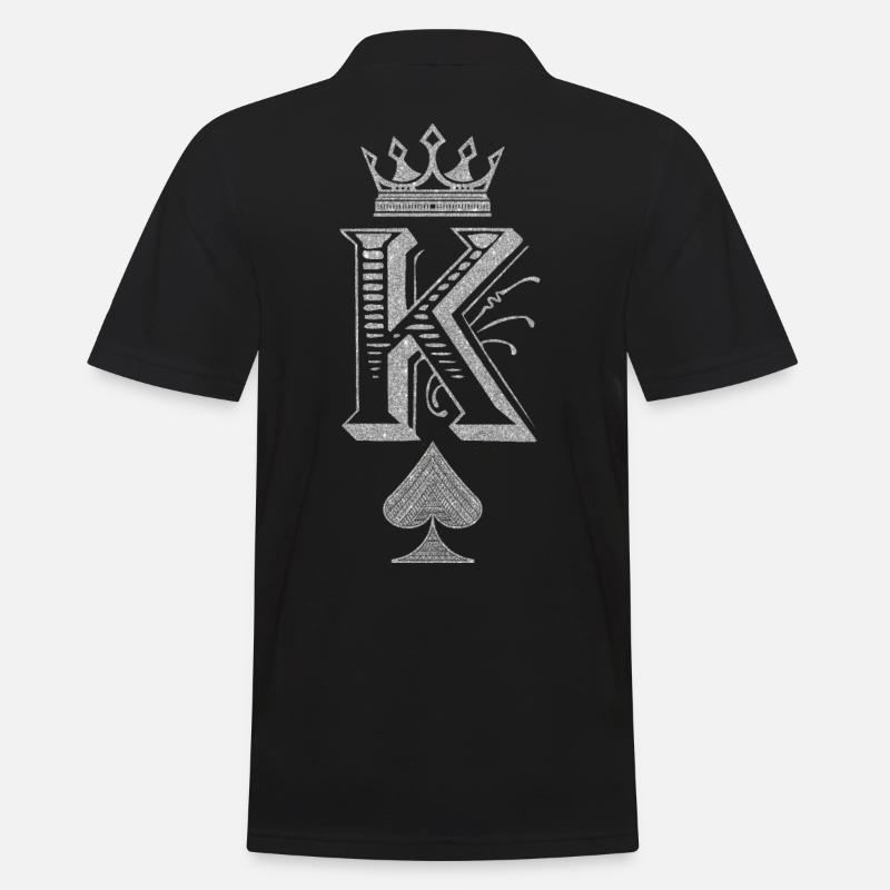 King Spades silber - Männer Poloshirt - Schwarz