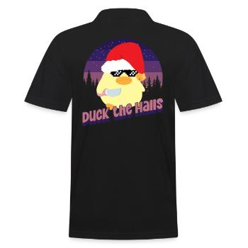 Duck the Halls - Ente mit Messer Duck with Knife - Polo Homme - noir - Dos - Kai (181cm)