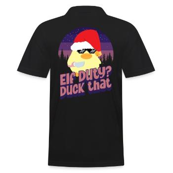 Duck Elf Duty - Ente mit Messer Duck with Knife - Polo Homme - noir - Dos - Kai (181cm)