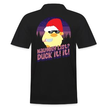 Duck Naughty List Ente mit Messer Duck avec couteau - Polo Homme - noir - Dos - Kai (181cm)