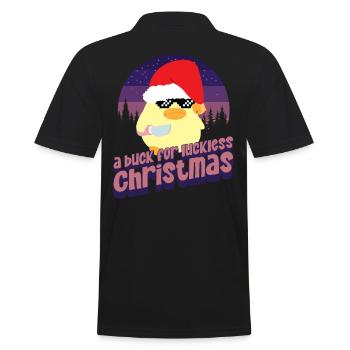Buck pour Noël Ente mit Messer Duck avec couteau - Polo Homme - noir - Dos - Kai (181cm)