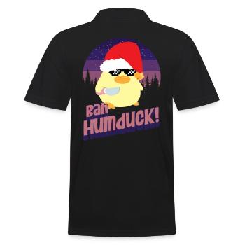 Bah Humduck Xmas - Ente mit Messer Duck with Knife - Polo Homme - noir - Dos - Kai (181cm)