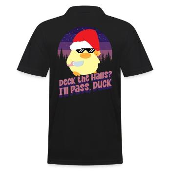 Deck the Halls - Ente mit Messer Duck with Knife - Polo Homme - noir - Dos - Kai (181cm)