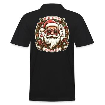 Big Nick Energy - Holidays Family Funny Christmas - Men's Polo Shirt - black - Back - Kai (181cm)