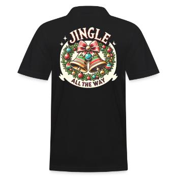 Jingle all the Way Family Holidays Funny Christmas - Männer Poloshirt - Schwarz - Hinten - Kai (181cm)