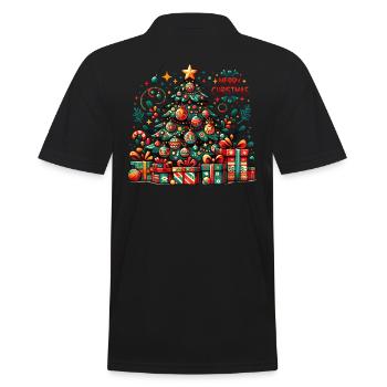 Joyeux Noël Vacances en famille Drôle de Noël - Polo Homme - noir - Dos - Kai (181cm)