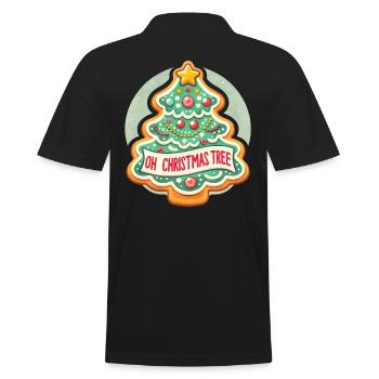 Oh sapin de Noël - Vacances drôles Noël drôle - Polo Homme - noir - Dos - Kai (181cm)